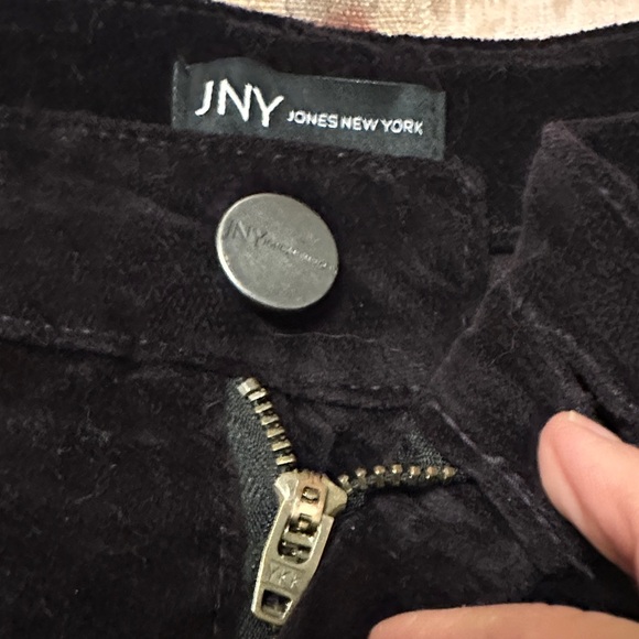 Jones New York Women's Dark Purple Velvet Flare Pants - Picture 7 of 7